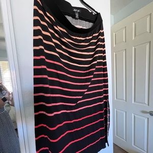 APT orange striped skirt